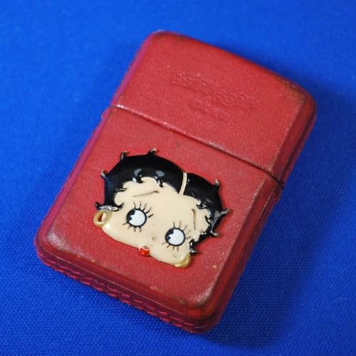BETTY BOOP　LEATHER WRAP（RED）【ジッポー】