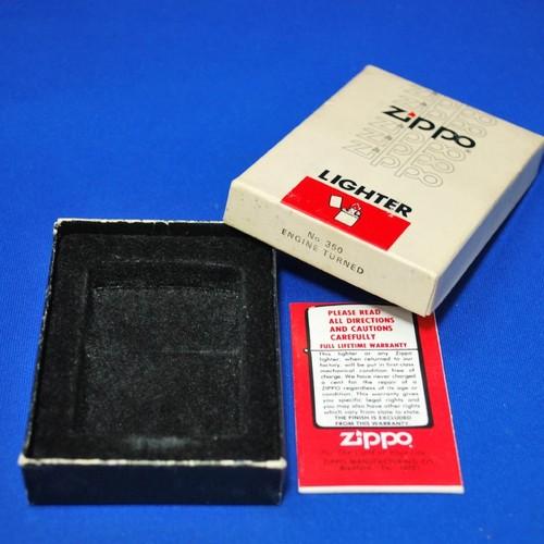 ​1977～84年製　新ロゴ　パッケージボックス（NO.350  ENGINE TURNED）NO.1【ZIPPO】