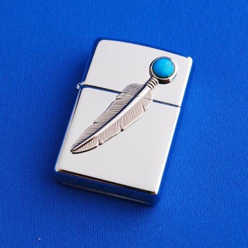 Feather and turquoise【ZIPPO】