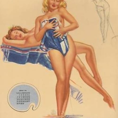 1951 Pin Up Girl  Fantastic Calendar