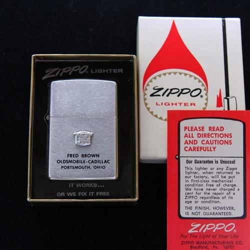 1976年製　企業広告　シルバー・メタル貼り 【ZIPPO】